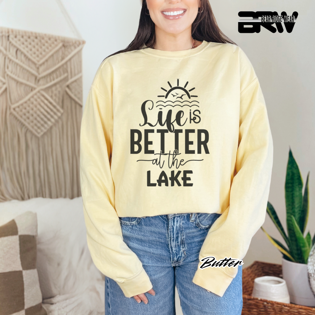'Life is Better at The Lake' Crewneck Sweatshirt