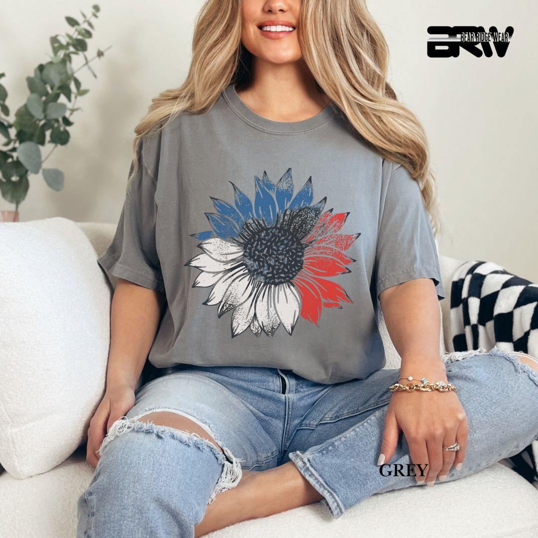 Sunflower- Patriotic Tee