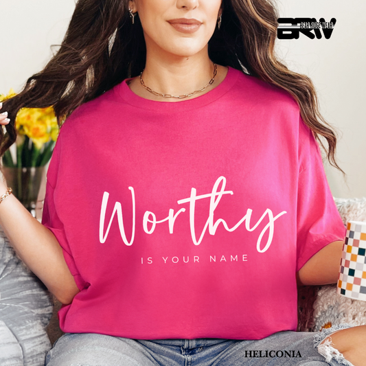 'Worthy Is Your Name' White Faith Tee 3