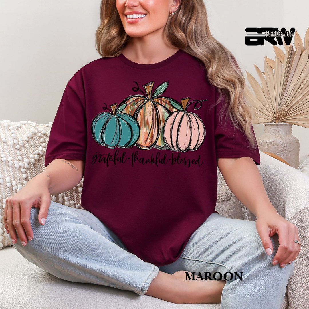 'Grateful Thankful Blessed' Fall Tee
