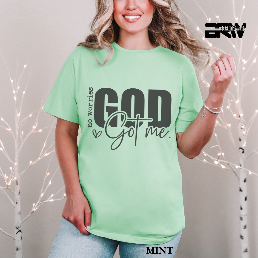 'No Worries God Got Me' Faith Tee