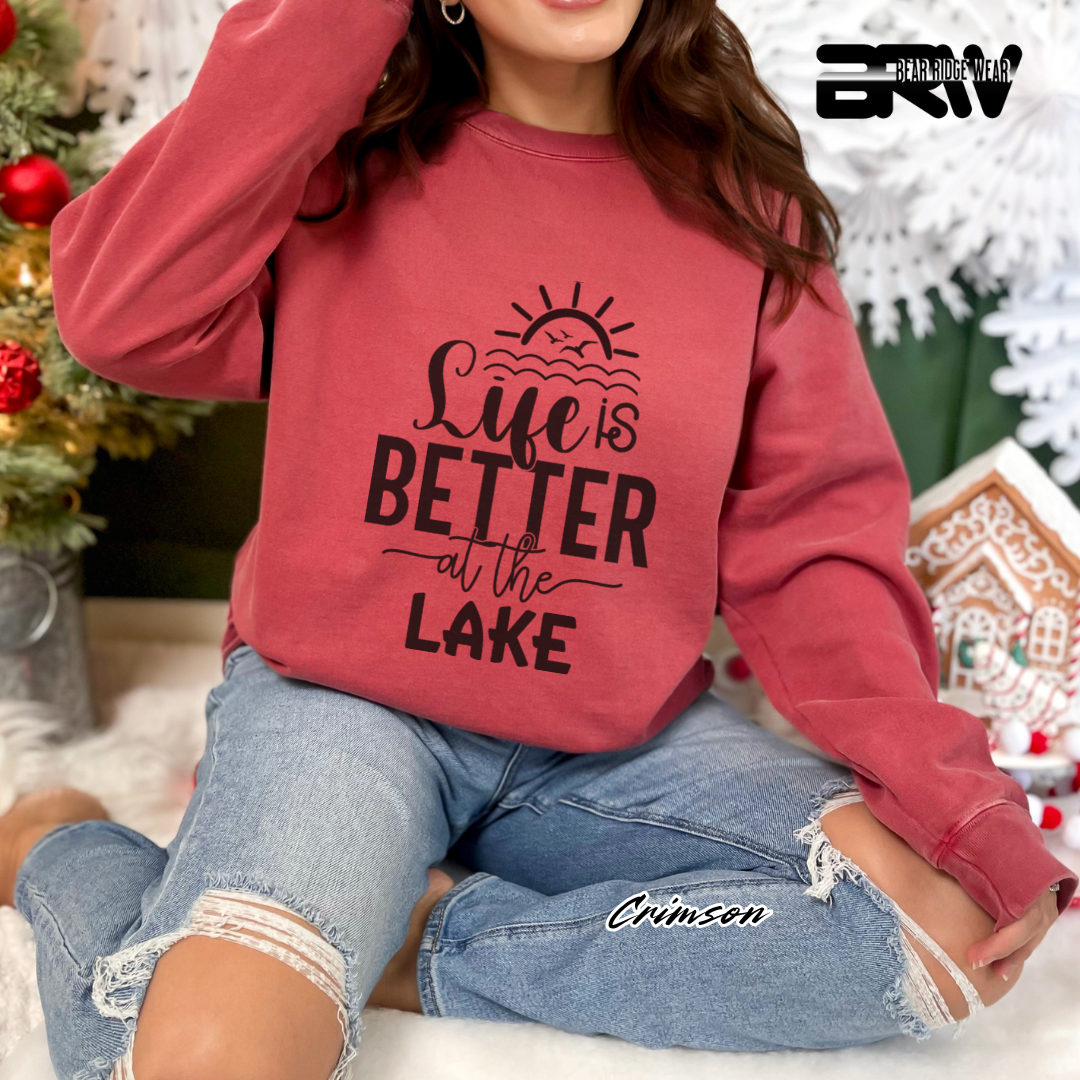 'Life is Better at The Lake' Crewneck Sweatshirt
