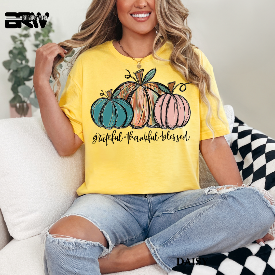 'Grateful Thankful Blessed' Fall Tee