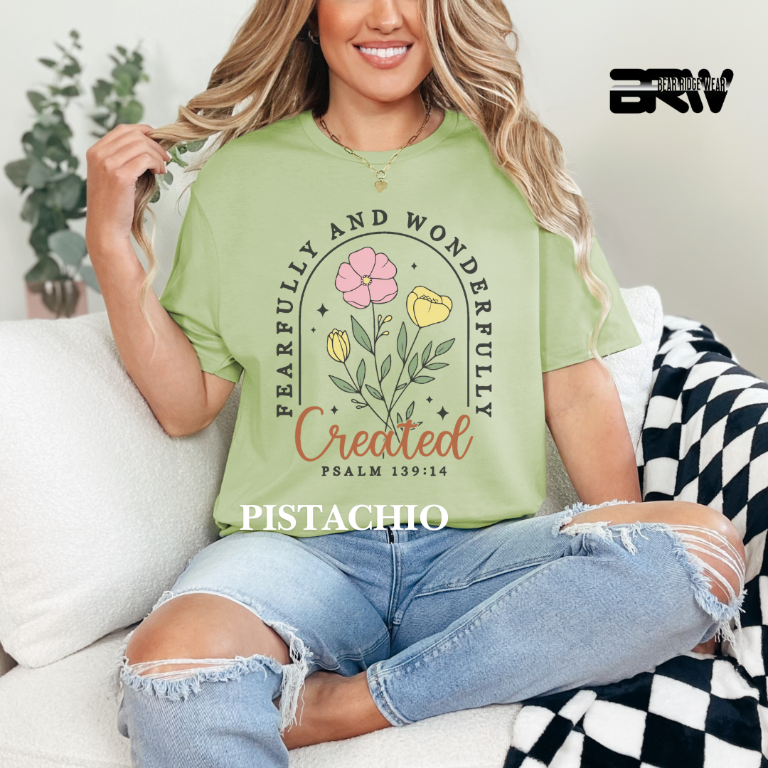 'Fearfully and Wonderfully Created' Faith Tee
