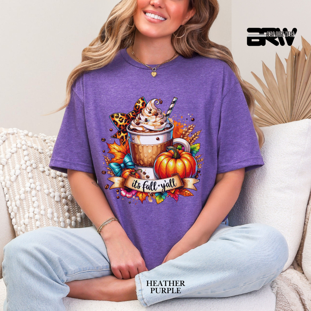 'Its Fall Yall Latte' 2 Fall Tee