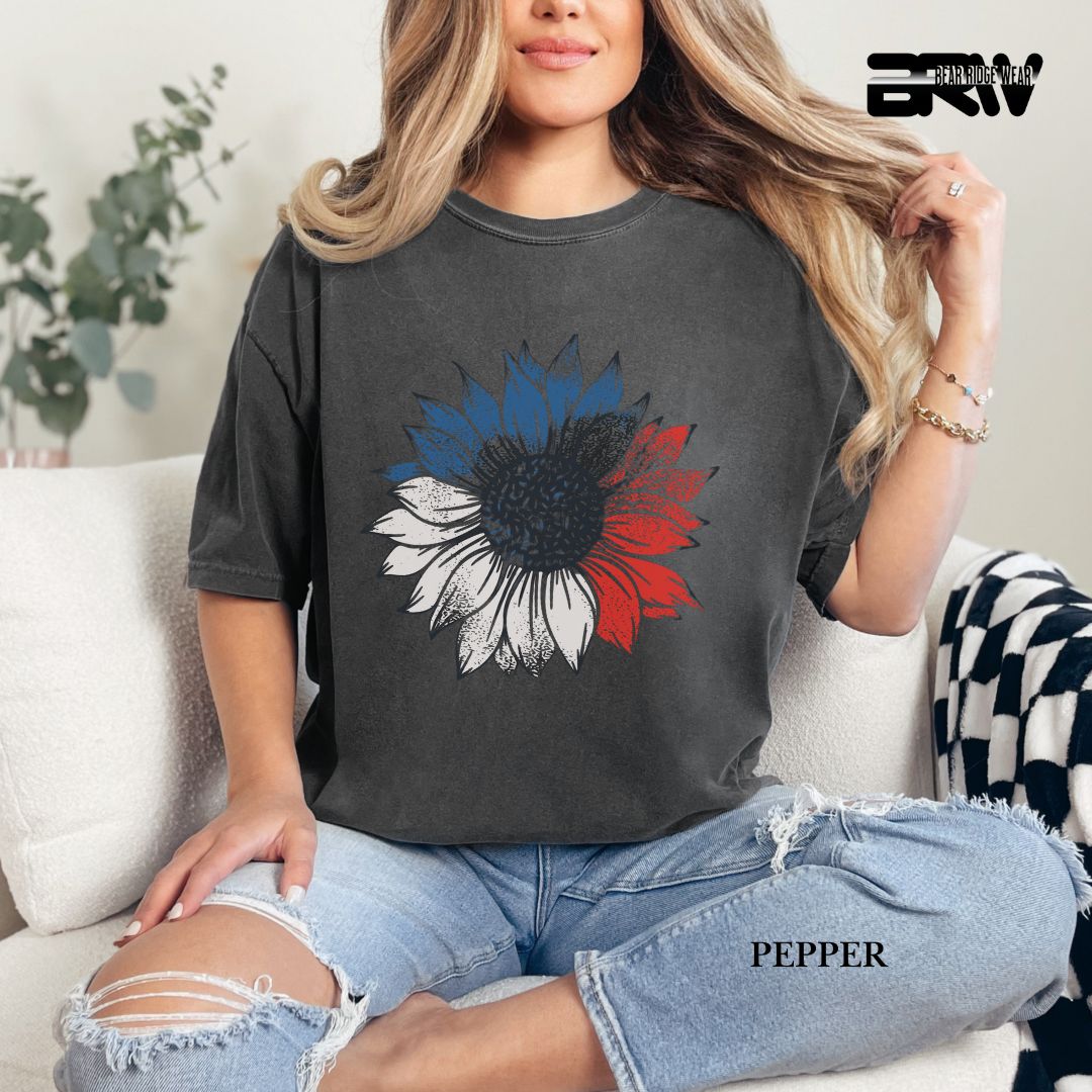 Sunflower- Patriotic Tee