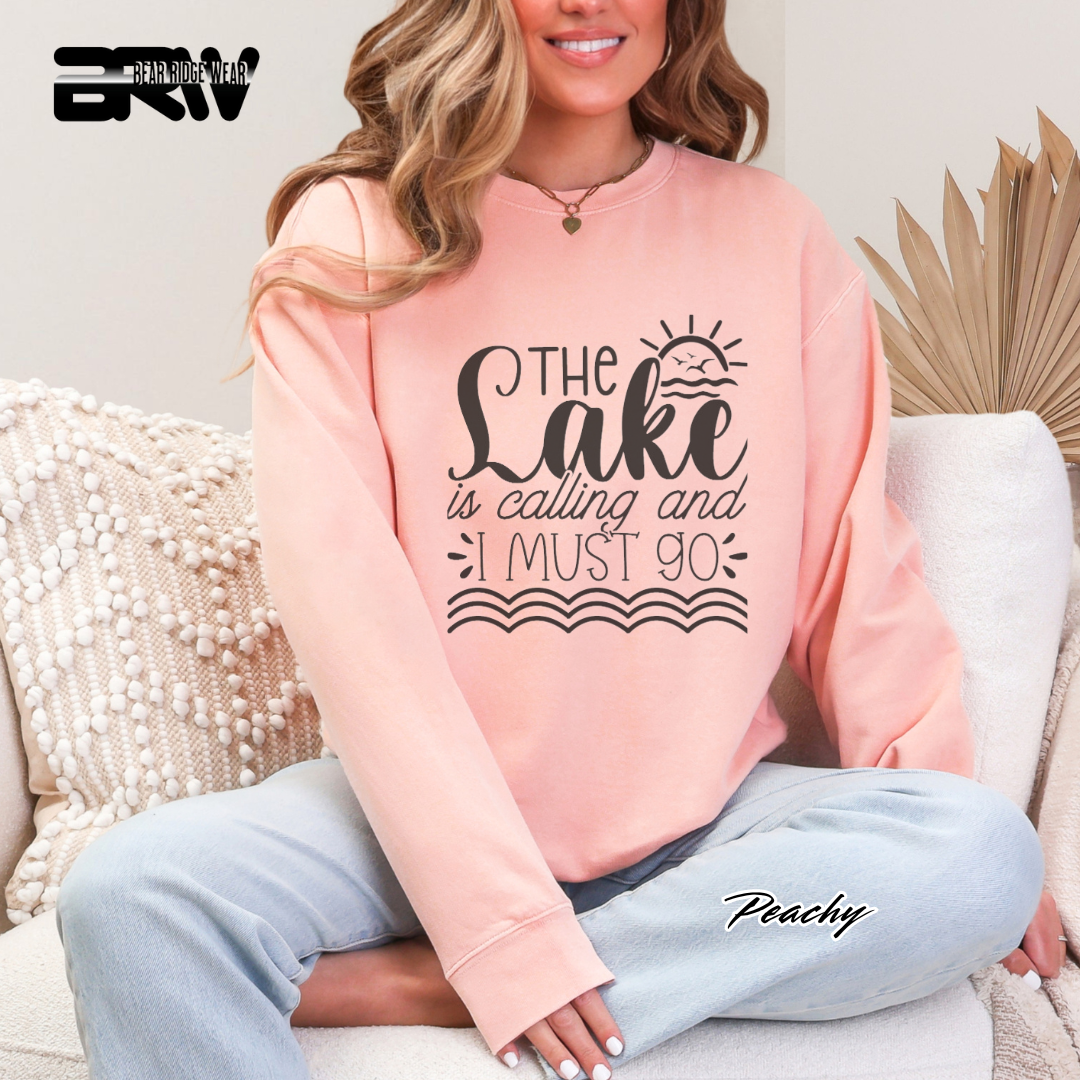 'The Lake Is Calling I Must Go' Crewneck Sweatshirt