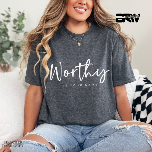 'Worthy Is Your Name' White Faith Tee 2