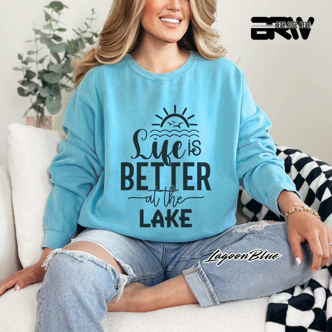 'Life is Better at The Lake' Crewneck Sweatshirt