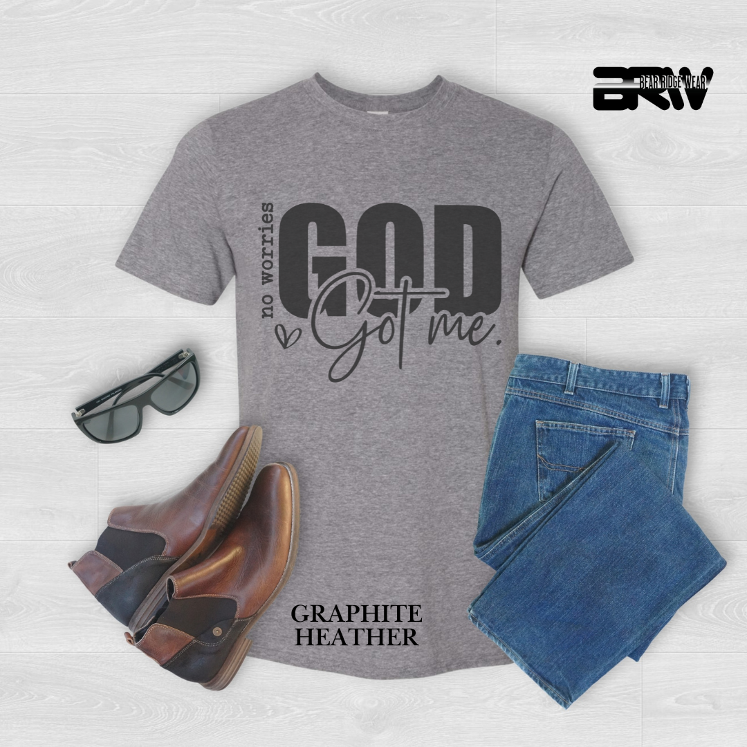 'No Worries God Got Me' Faith Tee