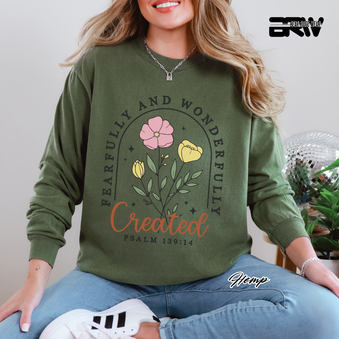 'Fearfully and Wonderfully Created' Long-Sleeve Tee