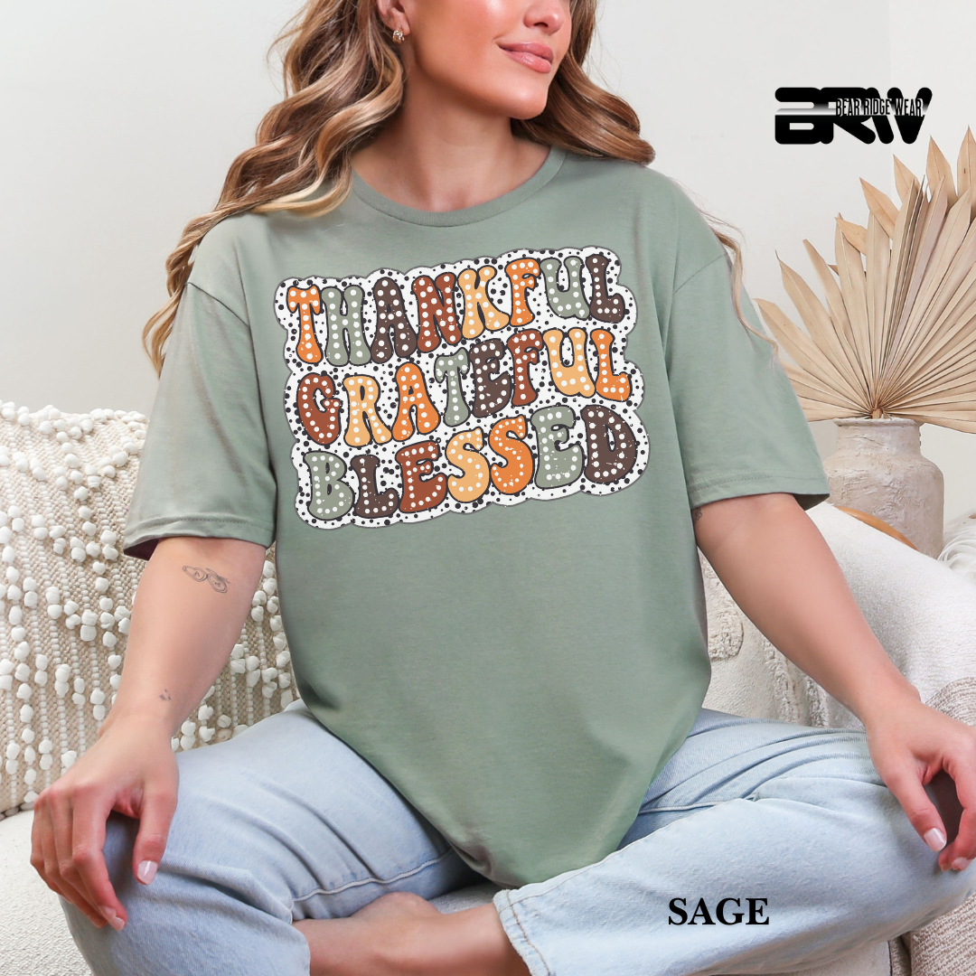 'Thankful Grateful Blessed' Fall Tee 3