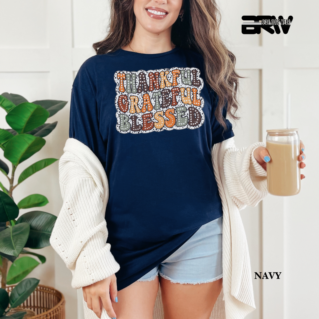 'Thankful Grateful Blessed' Fall Tee 3