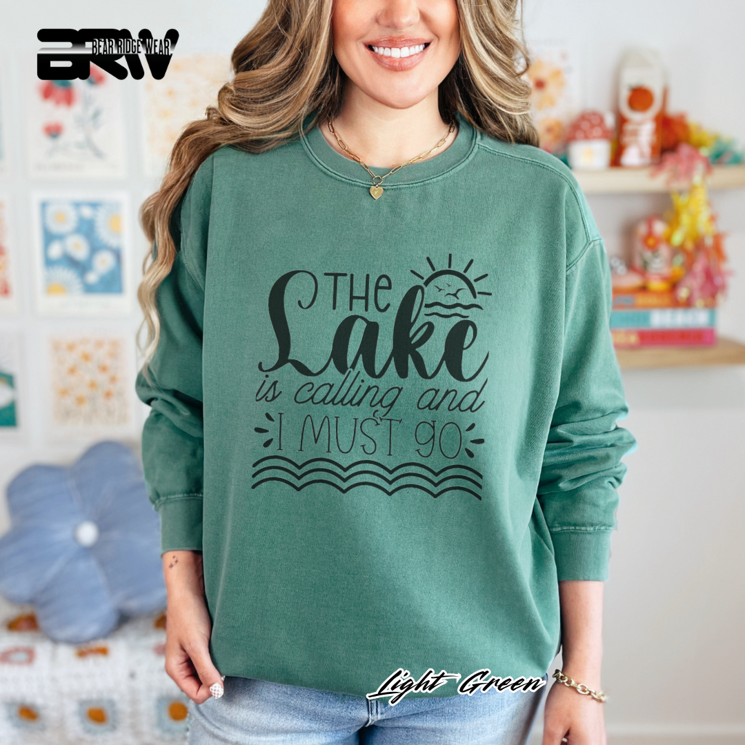 'The Lake Is Calling I Must Go' Crewneck Sweatshirt