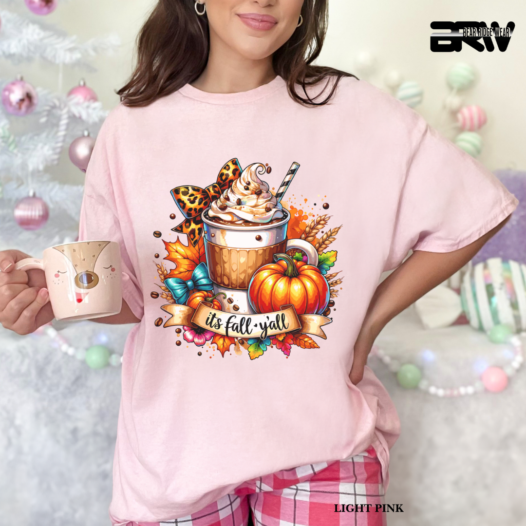 'Its Fall Yall Latte' 2 Fall Tee