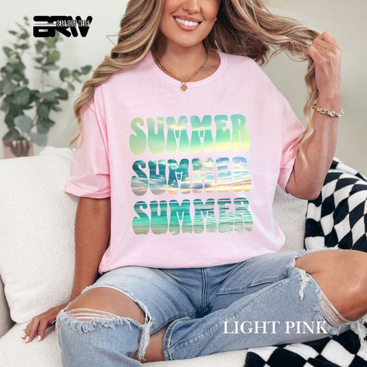 'Vibrant Summer Bubble Letter' 2 Summer Tee