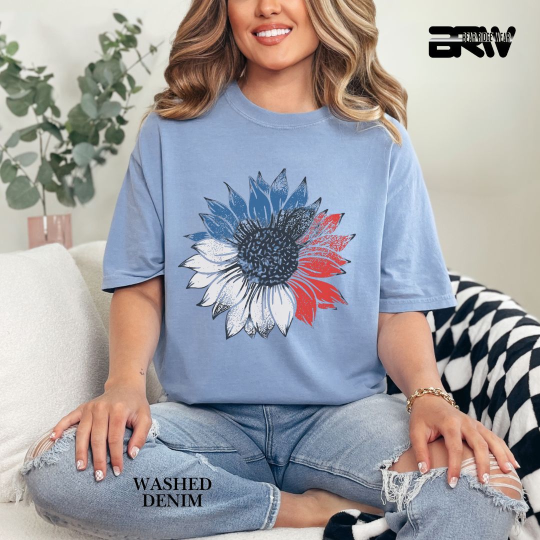 Sunflower- Patriotic Tee