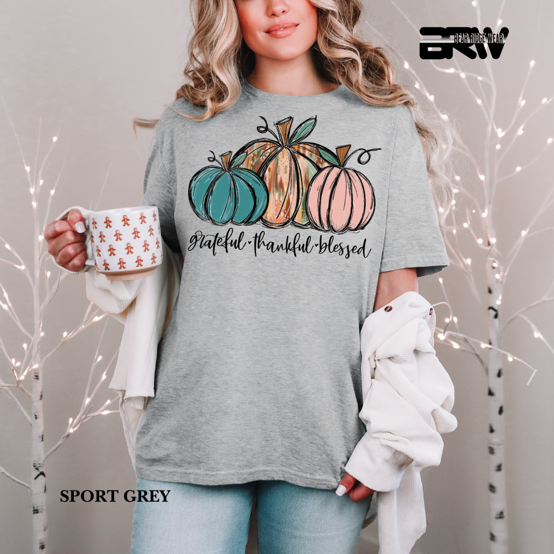 'Grateful Thankful Blessed' Fall Tee 3