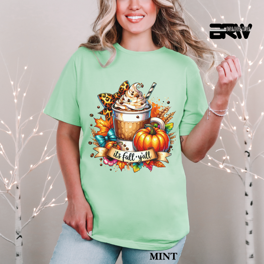 'Its Fall Yall Latte' 2 Fall Tee