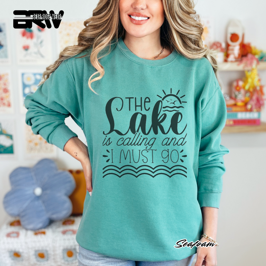 'The Lake Is Calling I Must Go' Crewneck Sweatshirt