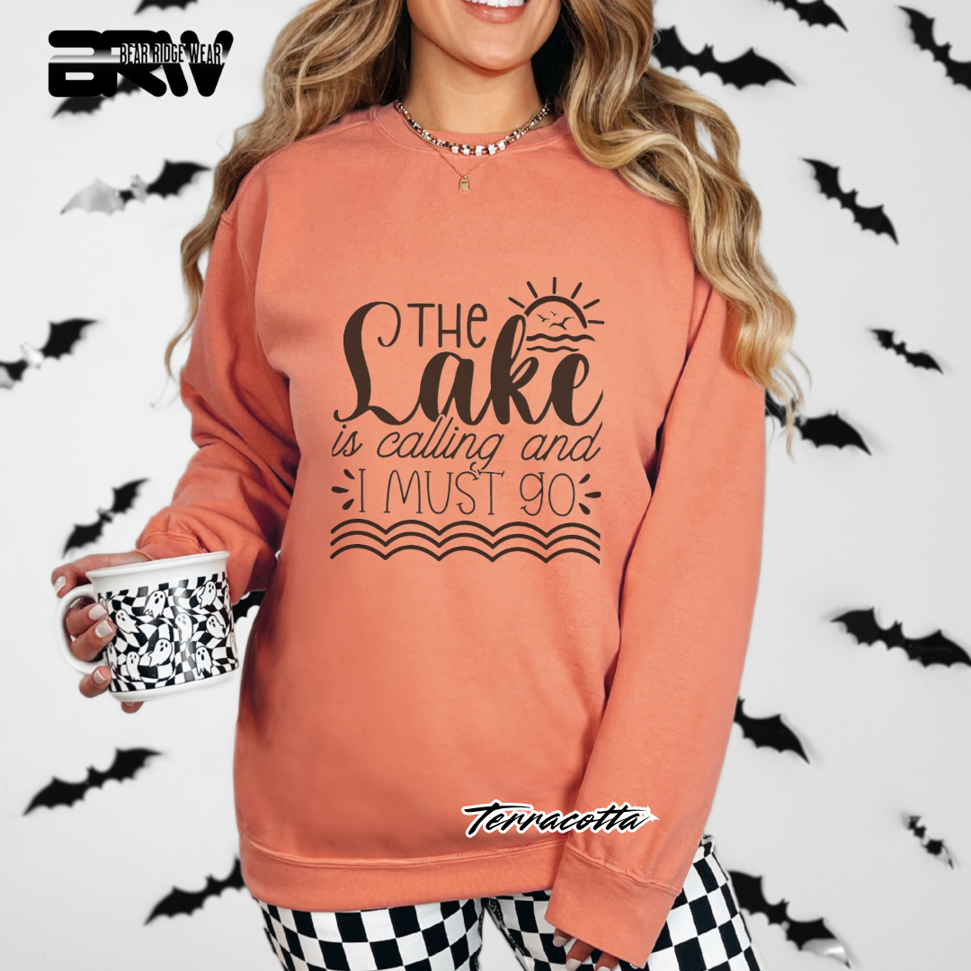 'The Lake Is Calling I Must Go' Crewneck Sweatshirt