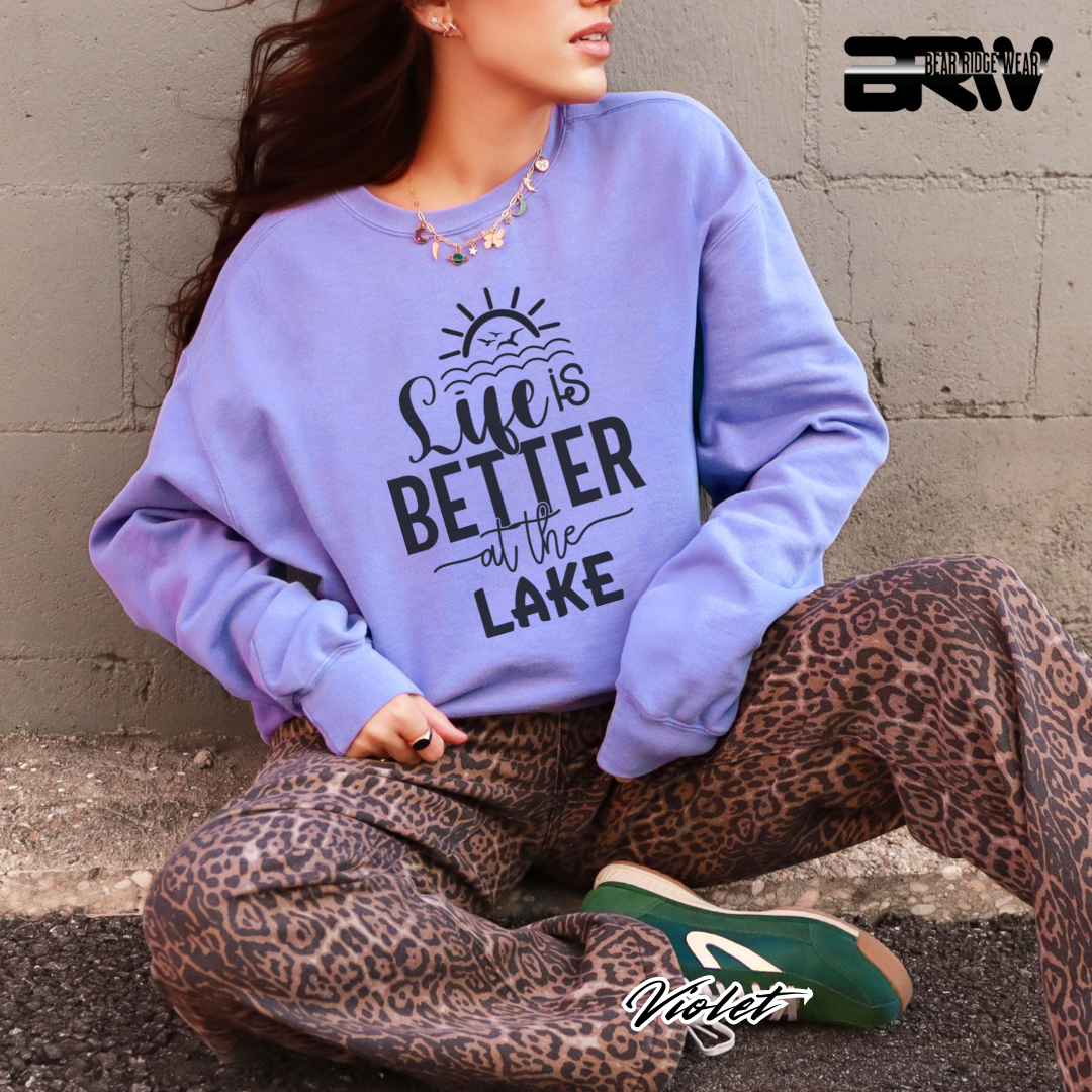 'Life is Better at The Lake' Crewneck Sweatshirt