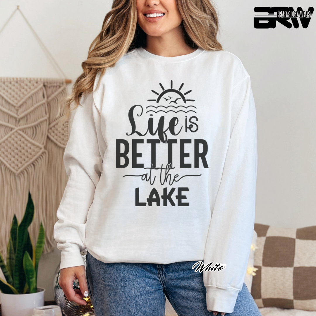 'Life is Better at The Lake' Crewneck Sweatshirt