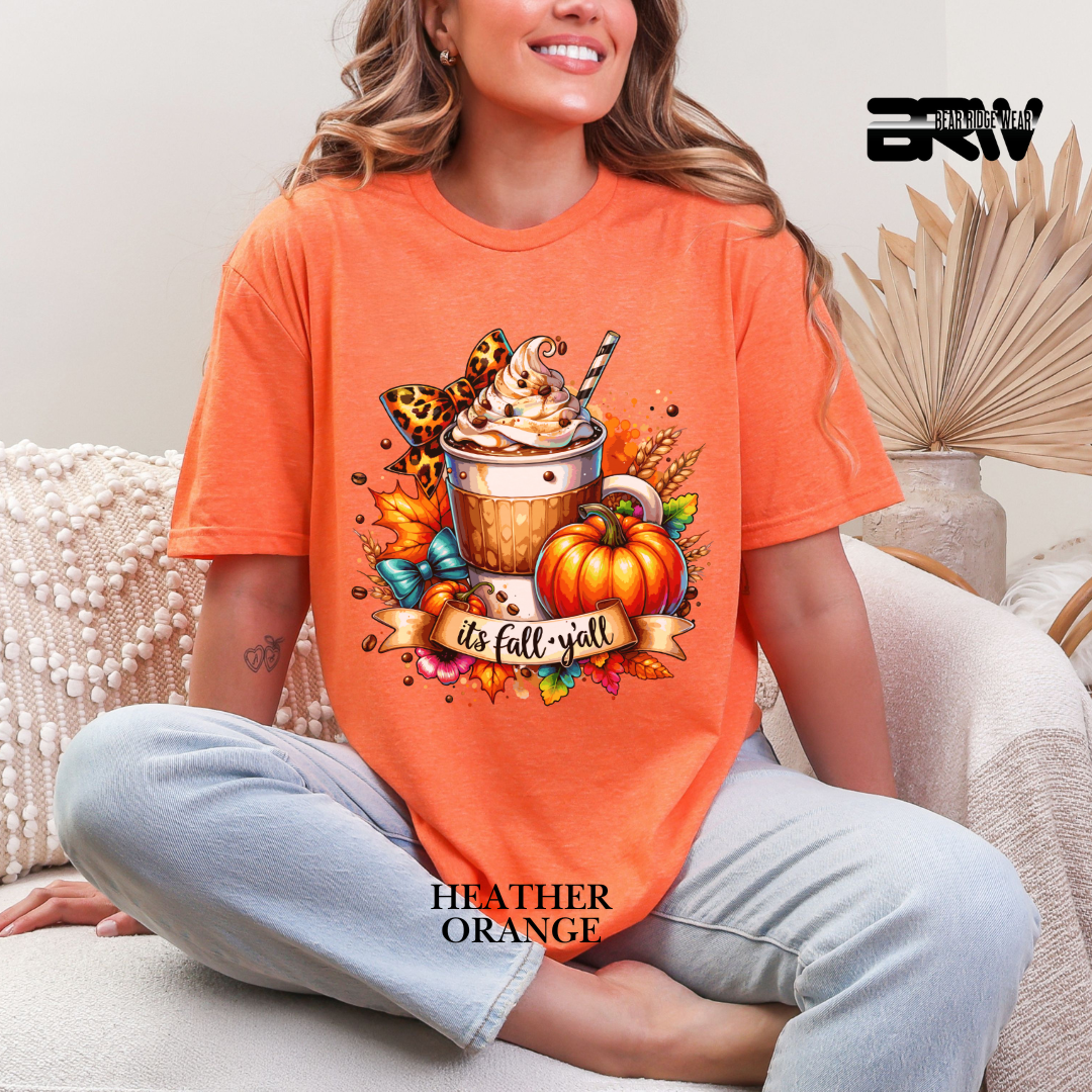 'Its Fall Yall Latte' 2 Fall Tee