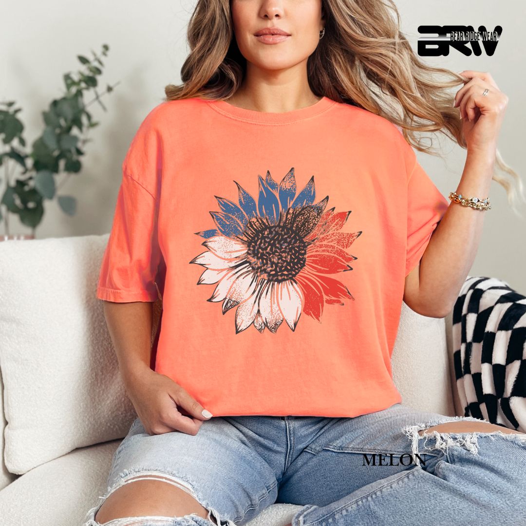 Sunflower- Patriotic Tee