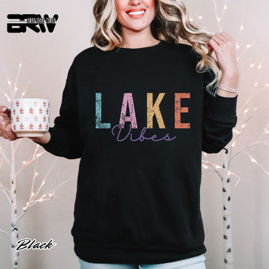'Lake Vibes' Summer Crewneck Sweatshirt